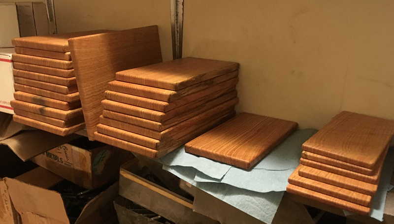 11 Finished Red Oak Cutting Boards