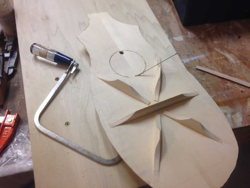 cutting sound hole by hand